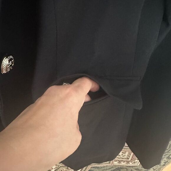 Tommy Hilfiger Women’s Jacket 10 Black Blazer One Button Lined Career Office - Picture 5 of 9